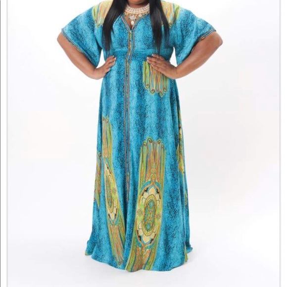Egyptian Print Gown - Picture 1 of 2